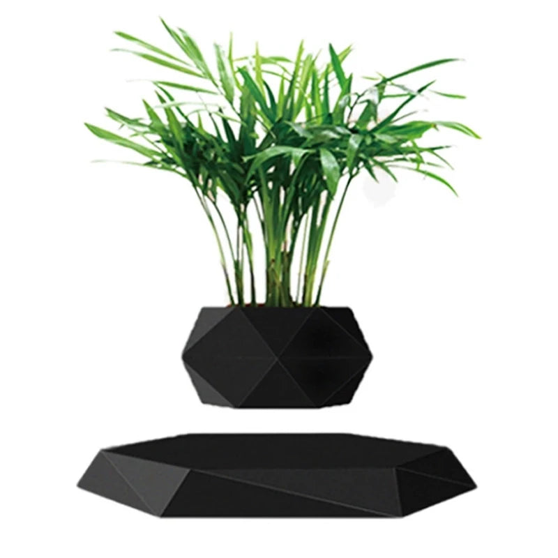 Novelty Levitation Desktop Flowerpot, Geometric Suspended Planter,